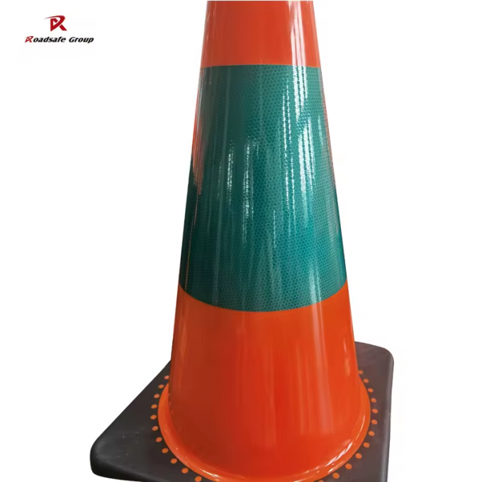 Coneis de trânsito flexíveis de PVC de 45 cm de altura Coneis de segurança de plástico 1