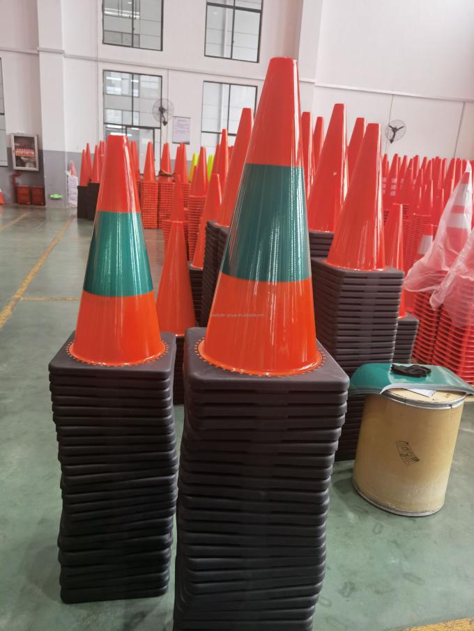 Coneis de trânsito flexíveis de PVC de 45 cm de altura Coneis de segurança de plástico 2