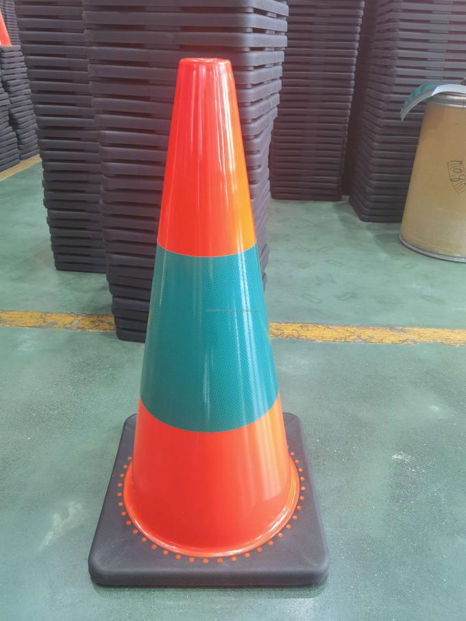 Coneis de trânsito flexíveis de PVC de 45 cm de altura Coneis de segurança de plástico 3