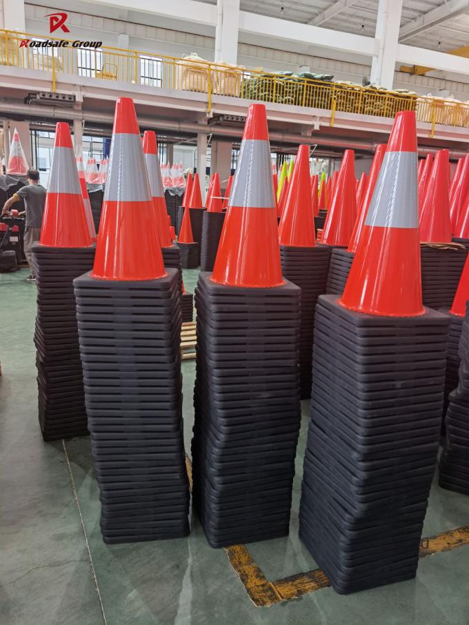 Coneis de trânsito flexíveis de PVC de 45 cm de altura Coneis de segurança de plástico 6
