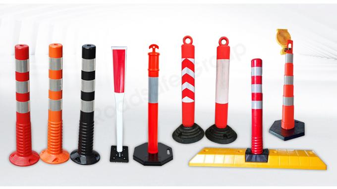 Aviso de segurança rodoviária ao ar livre de 75 cm Pólvora de aviso de trânsito de plástico PU durável 1