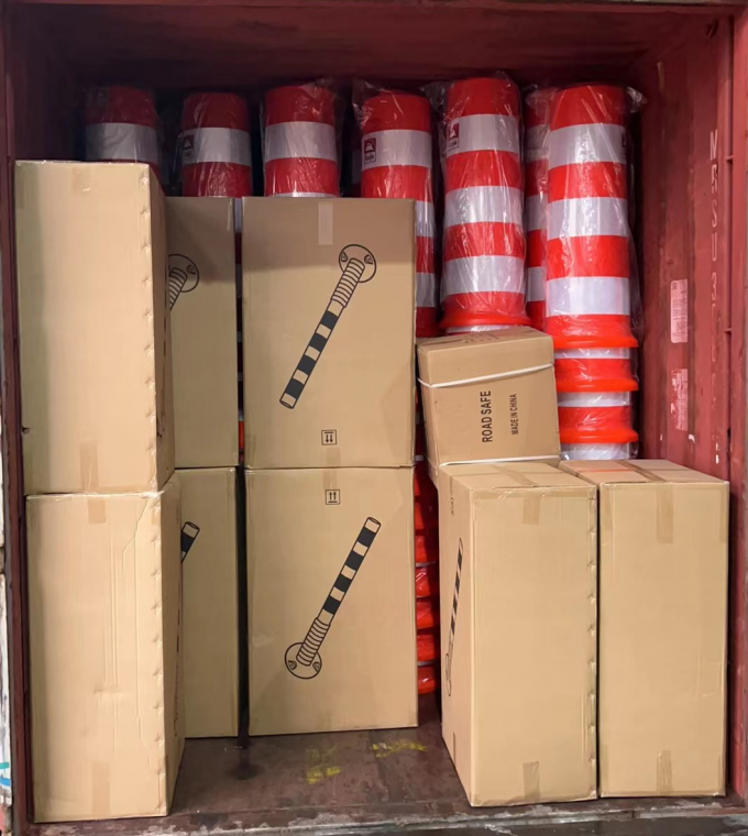 Aviso de seguran&ccedil;a rodovi&aacute;ria ao ar livre de 75 cm P&oacute;lvora de aviso de tr&acirc;nsito de pl&aacute;stico PU dur&aacute;vel 21