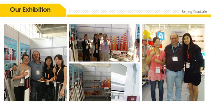 Aviso de seguran&ccedil;a rodovi&aacute;ria ao ar livre de 75 cm P&oacute;lvora de aviso de tr&acirc;nsito de pl&aacute;stico PU dur&aacute;vel 25