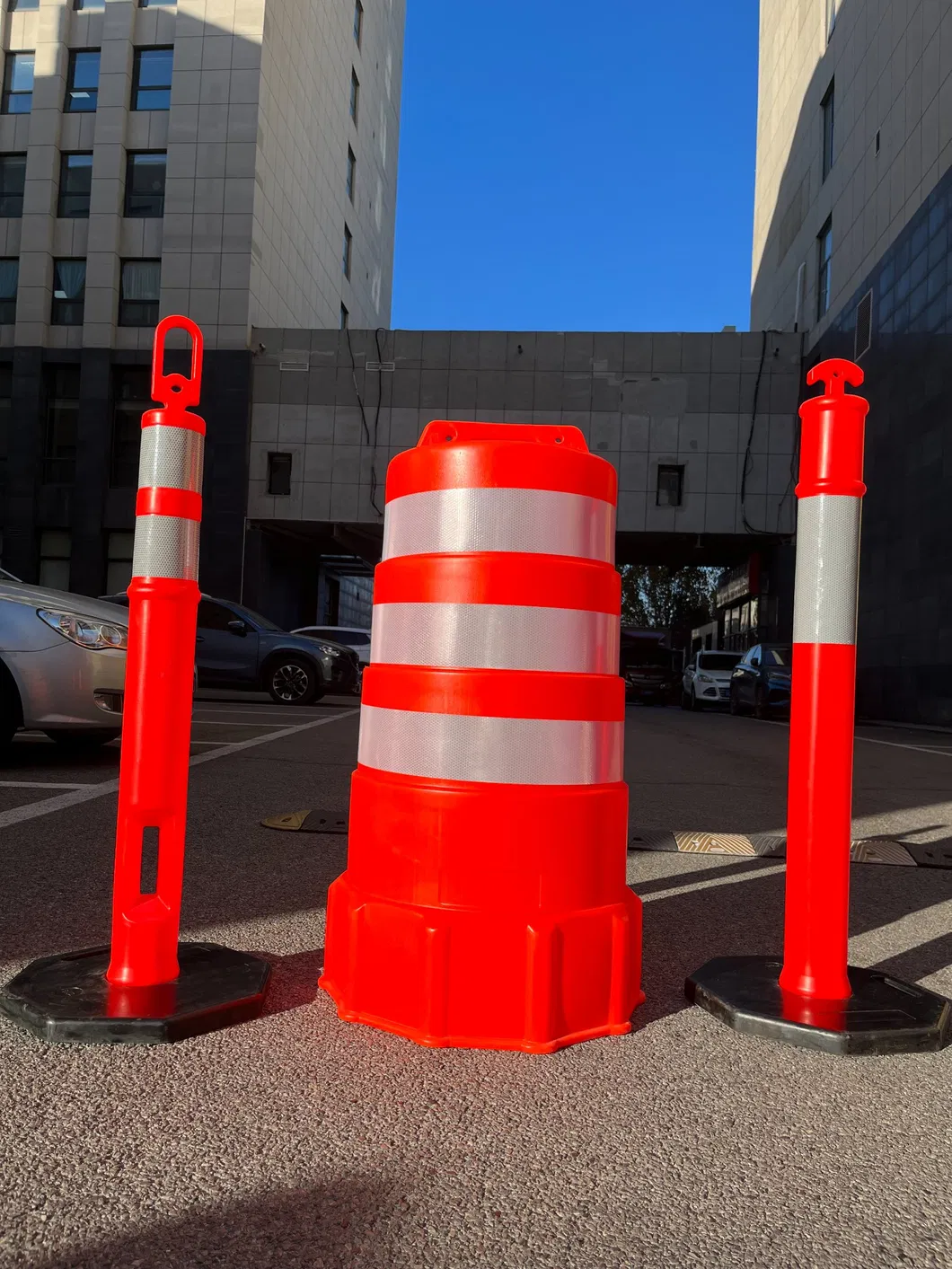 ROADSAFE Venda quente PE Tambor de trânsito Barris de colisão Segurança rodoviária Barril de alerta refletor 1