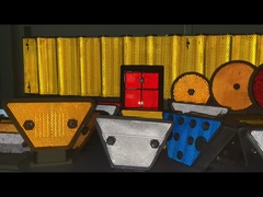 Corrimão de proteção de delimitação usado vermelho