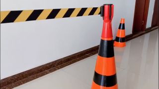 Barreira retrátil do chapéu de coco 5m 3m da correia do cone do tráfego