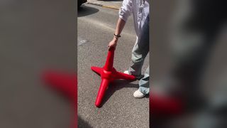 Cone de tráfego de PVC de 60 cm para segurança rodoviária